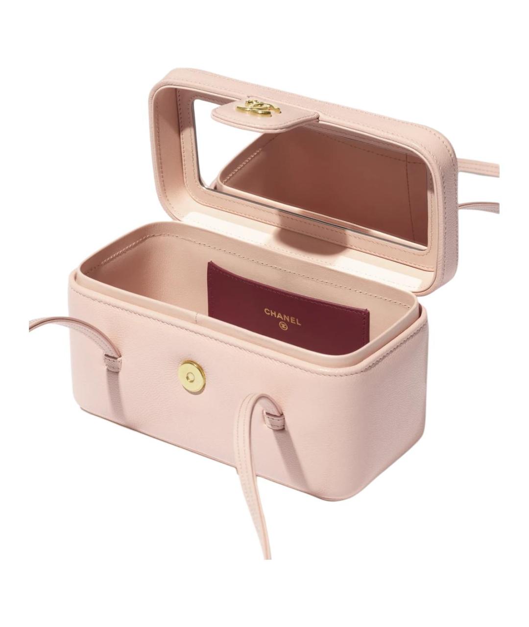 CHANEL Розовая кожаная сумка через плечо, фото 4