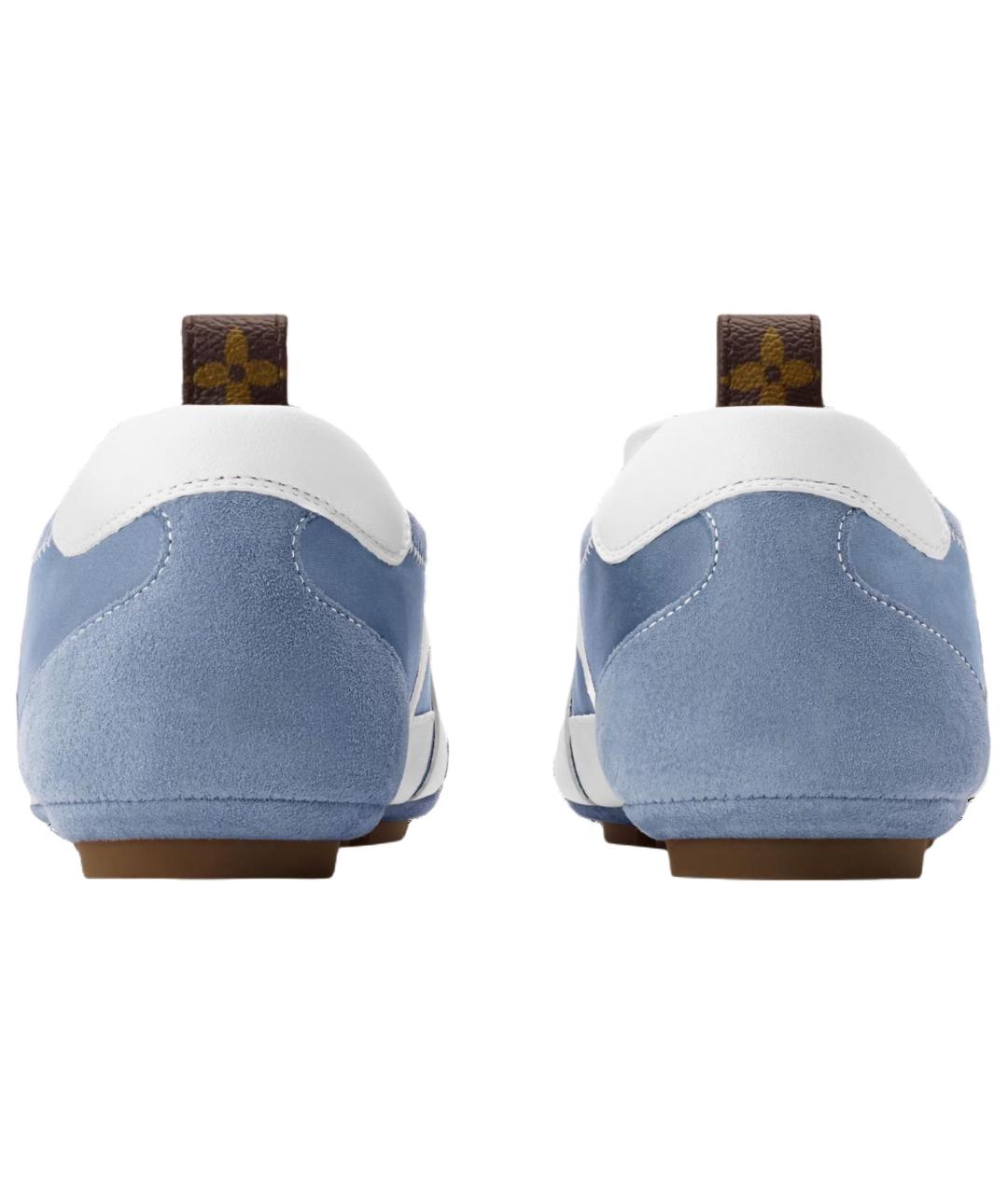 LOUIS VUITTON Синие кожаные кроссовки, фото 6