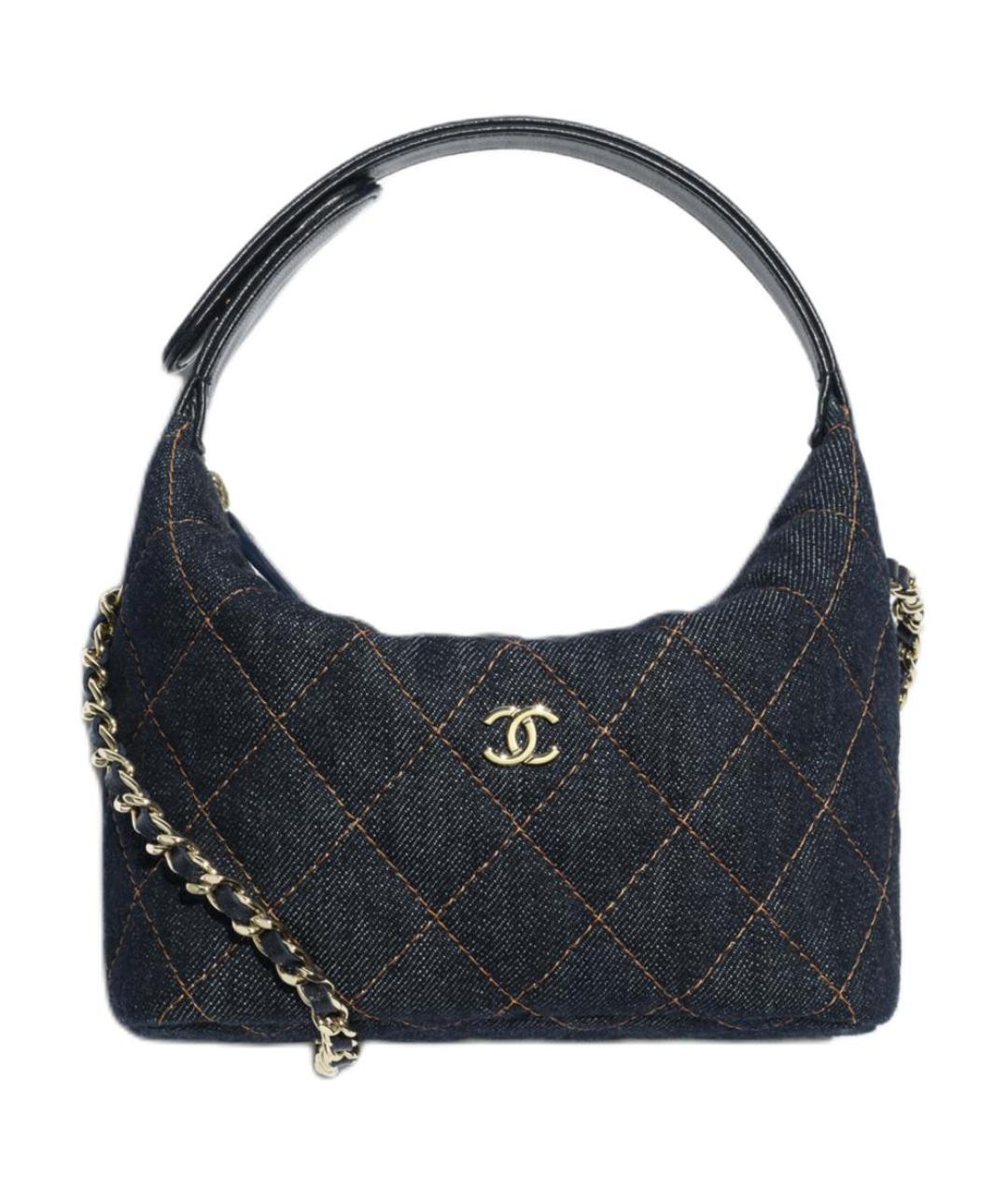 CHANEL Черная деним сумка через плечо, фото 5