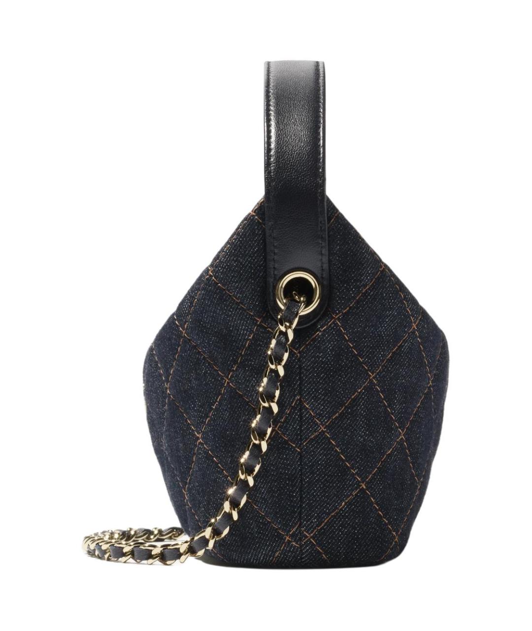 CHANEL Черная деним сумка через плечо, фото 3