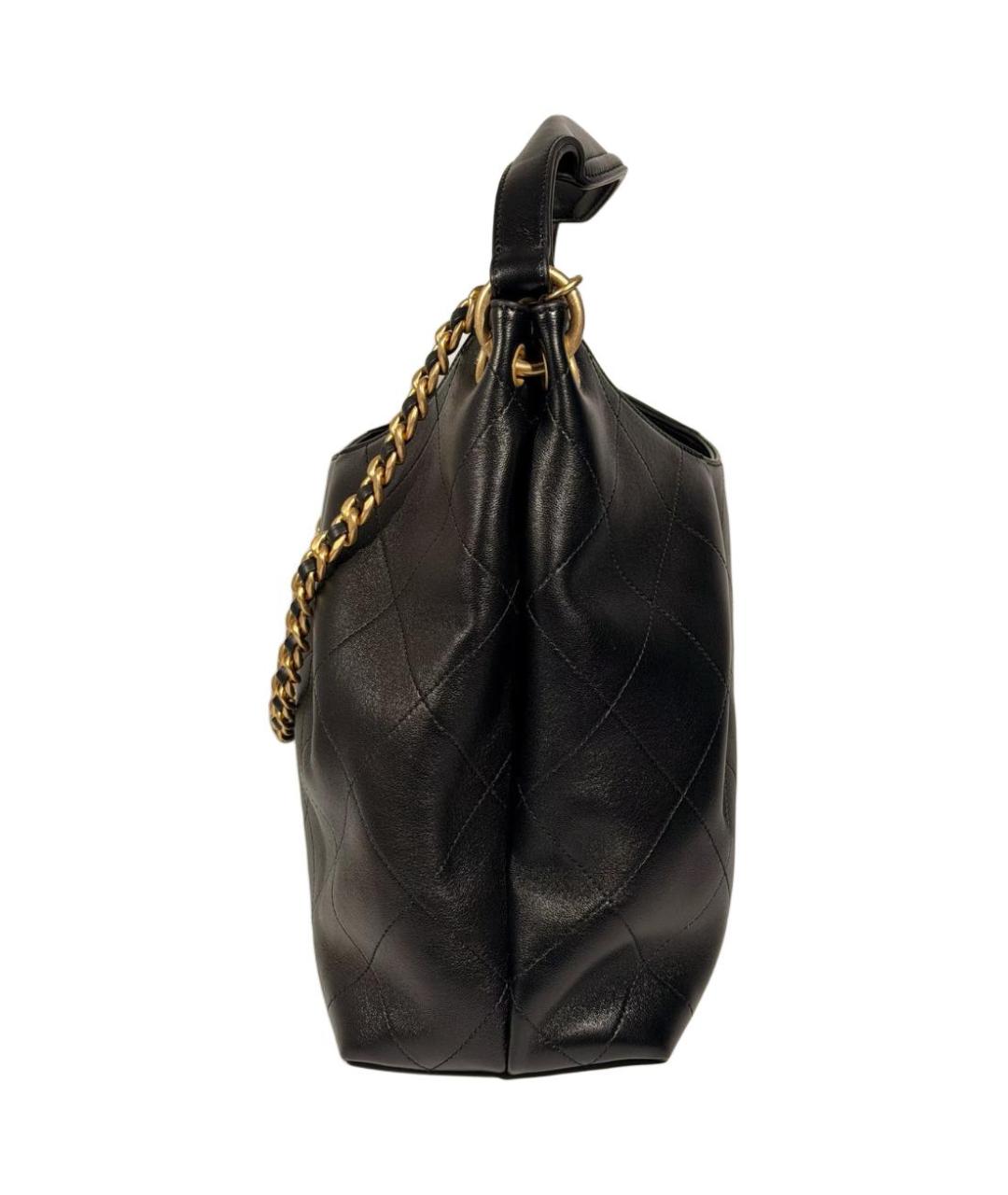 CHANEL Черная кожаная сумка через плечо, фото 3