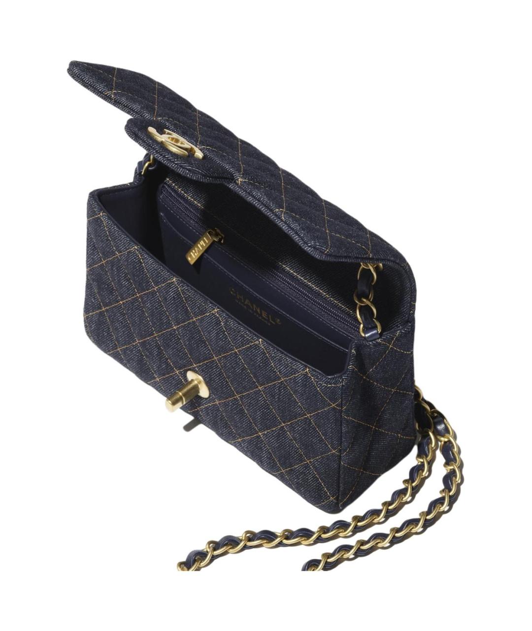 CHANEL Темно-синяя сумка через плечо, фото 3