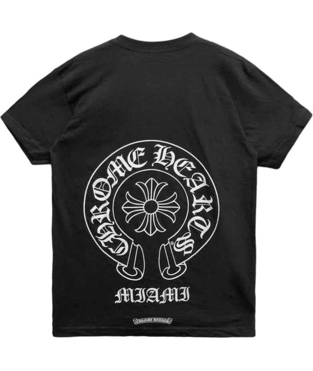 CHROME HEARTS Черная хлопковая футболка, фото 2