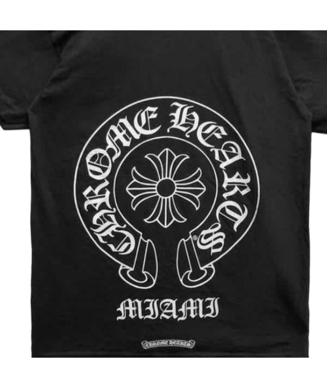 CHROME HEARTS Черная хлопковая футболка, фото 3