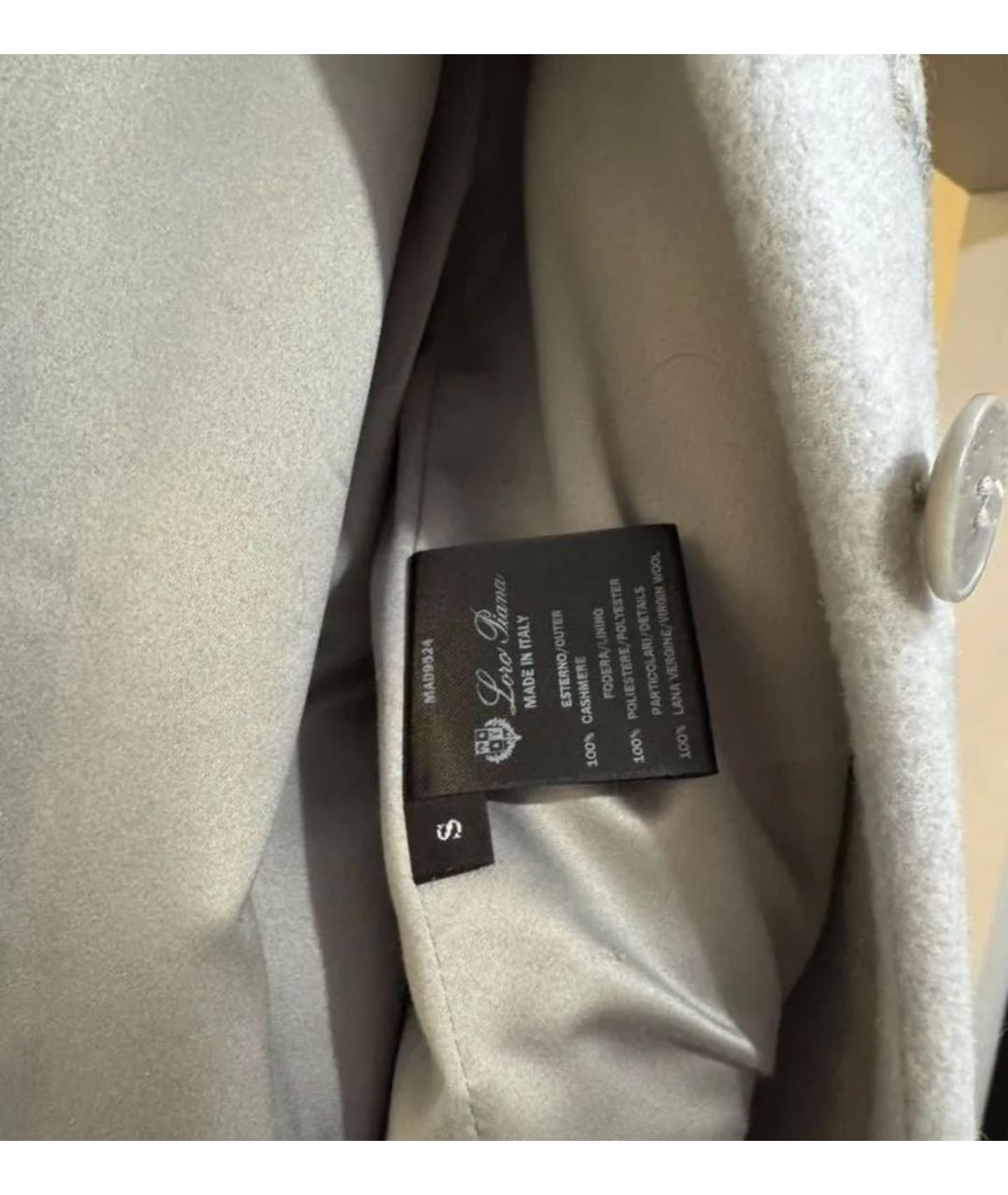 LORO PIANA Серое кашемировое пальто, фото 6