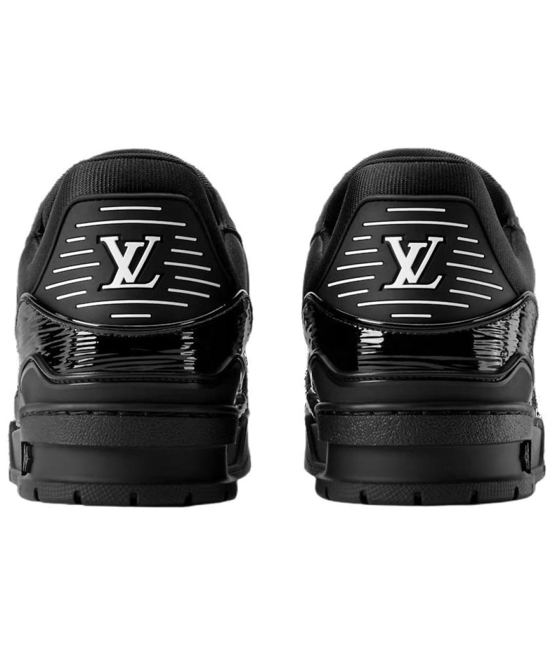 LOUIS VUITTON Черные кожаные низкие кроссовки / кеды, фото 5
