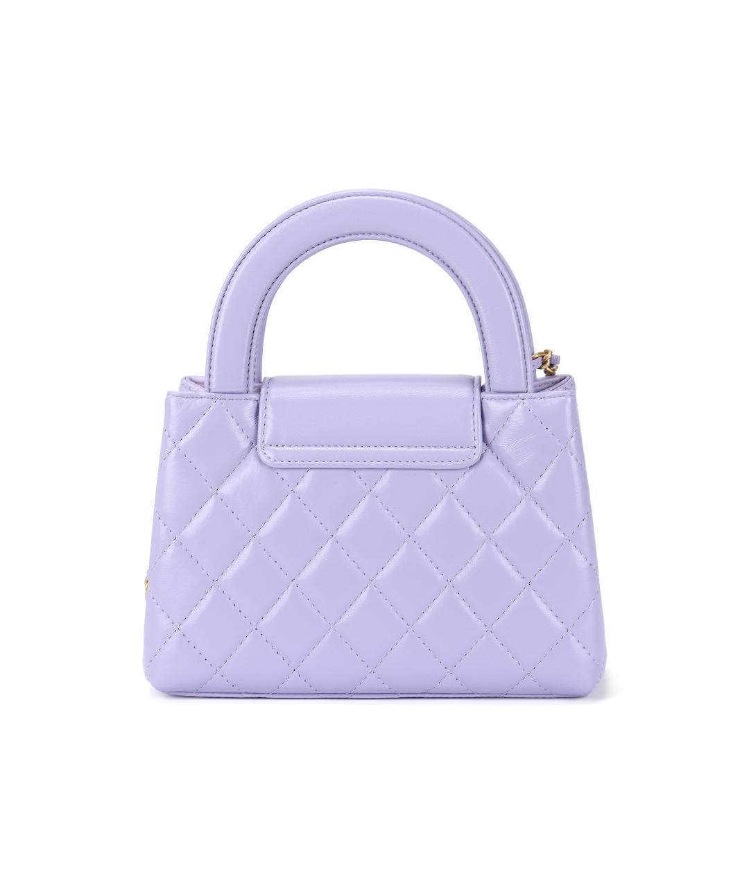 CHANEL Фиолетовая кожаная сумка через плечо, фото 3