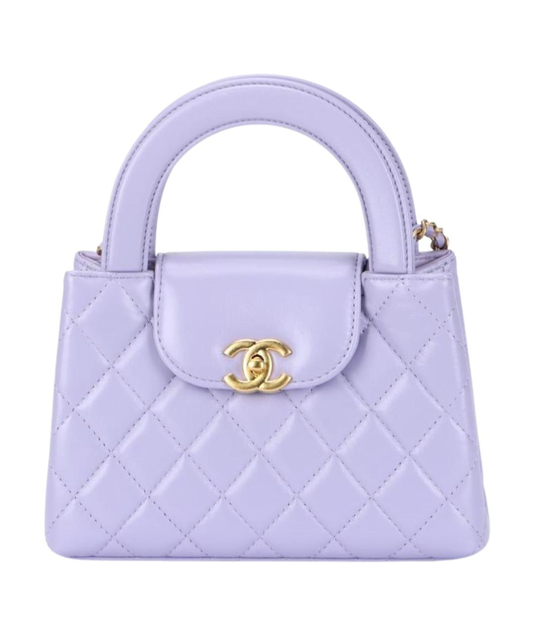 CHANEL Фиолетовая кожаная сумка через плечо, фото 1