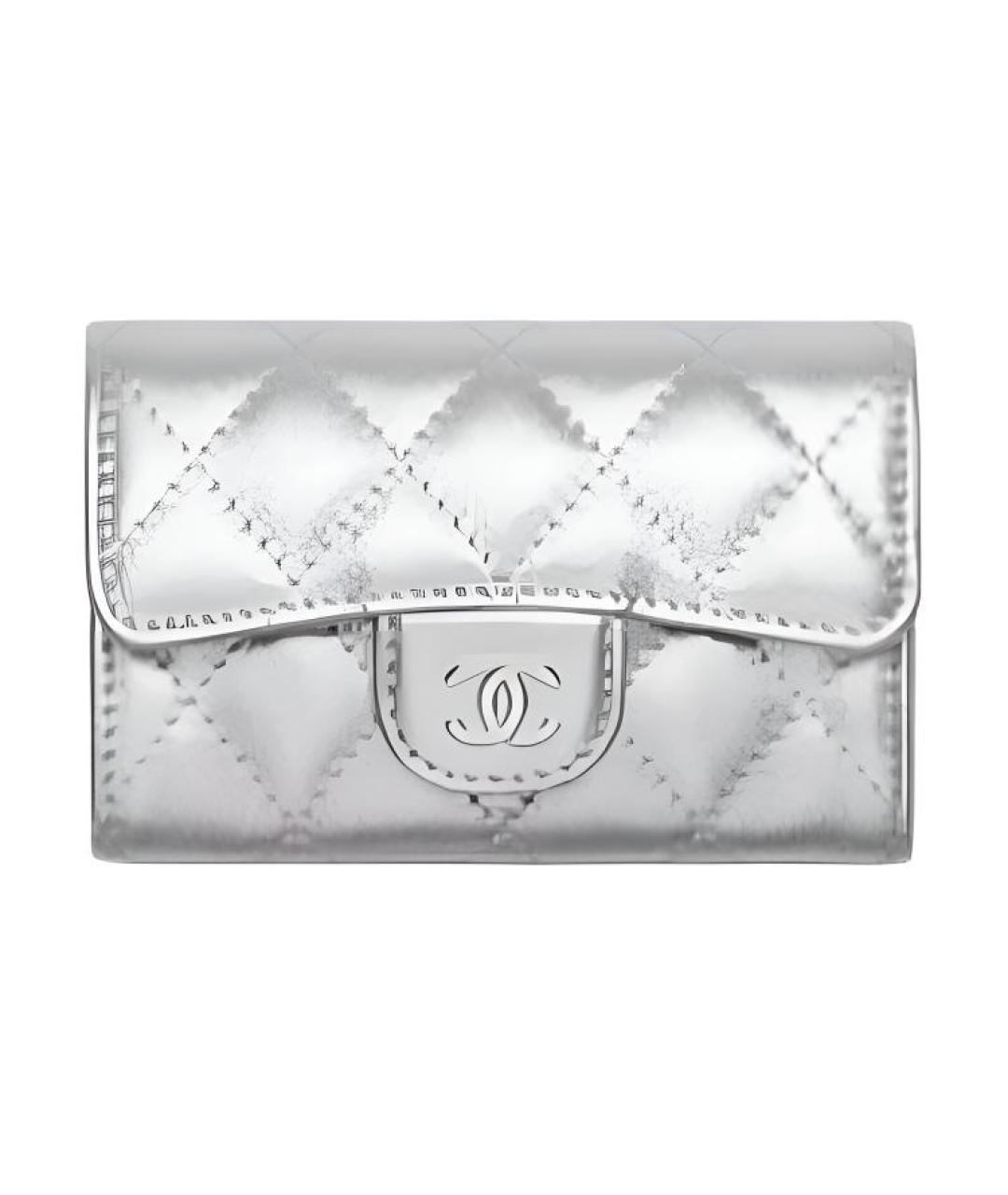 CHANEL Серебрянный кожаный кардхолдер, фото 1