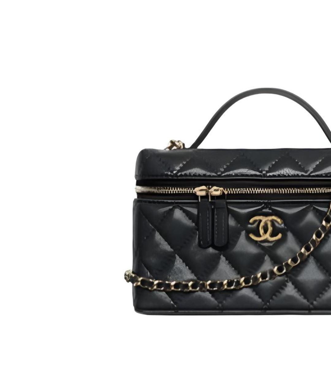 CHANEL Черная кожаная косметичка, фото 3