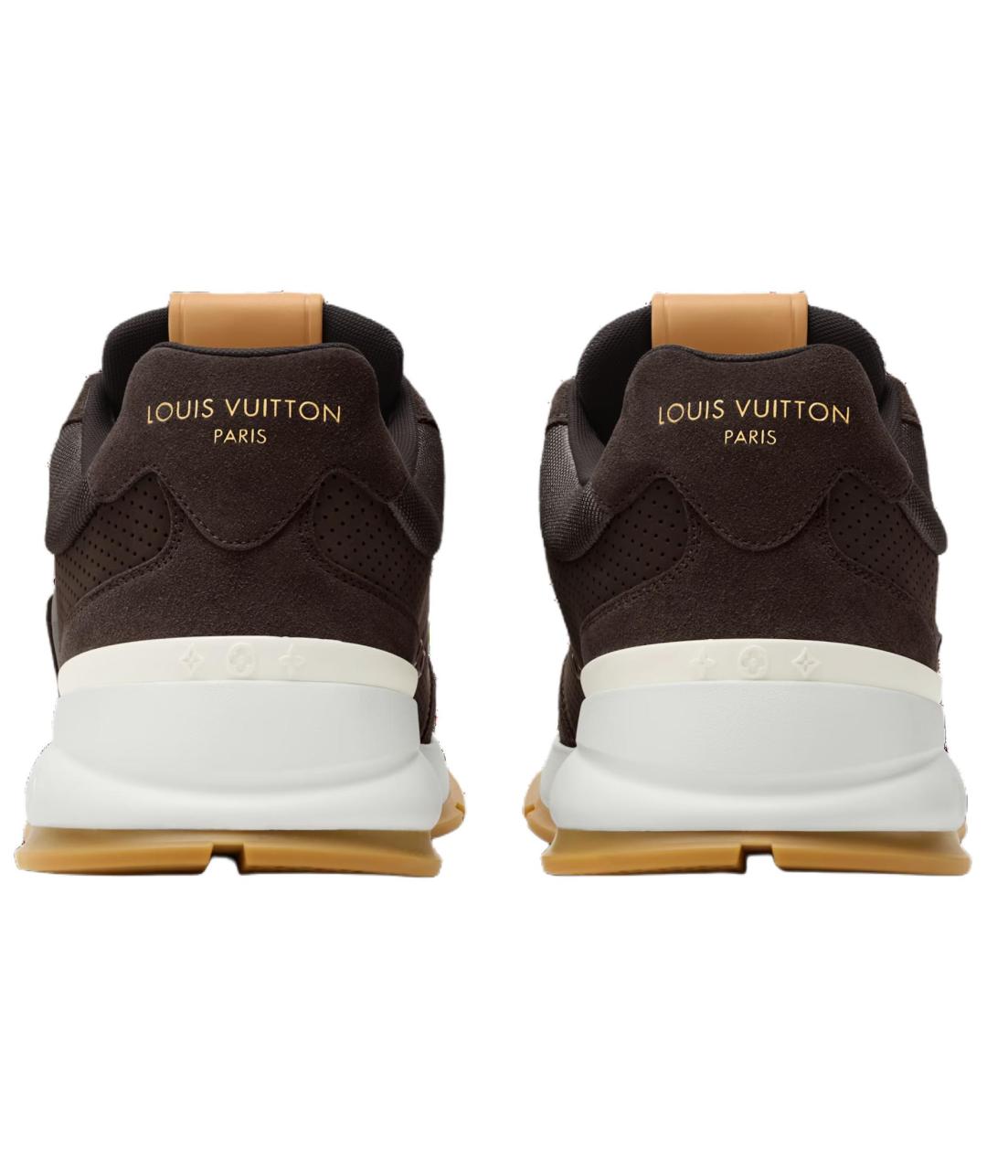 LOUIS VUITTON Коричневые кожаные низкие кроссовки / кеды, фото 5