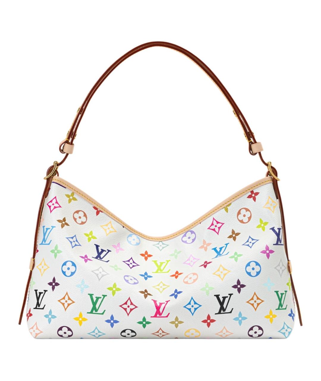 LOUIS VUITTON Белая кожаная сумка через плечо, фото 3