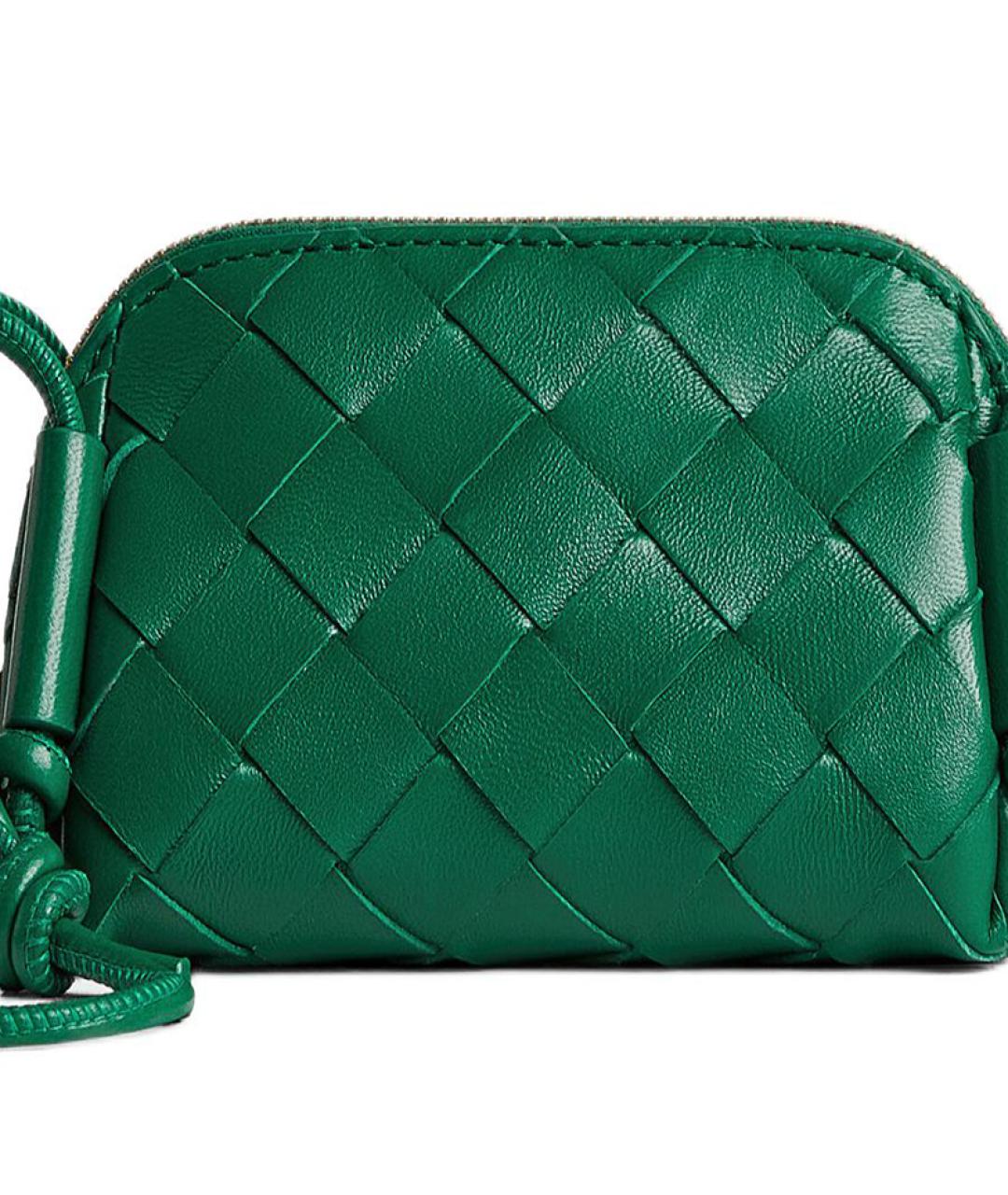 BOTTEGA VENETA Зеленая кожаная сумка через плечо, фото 4