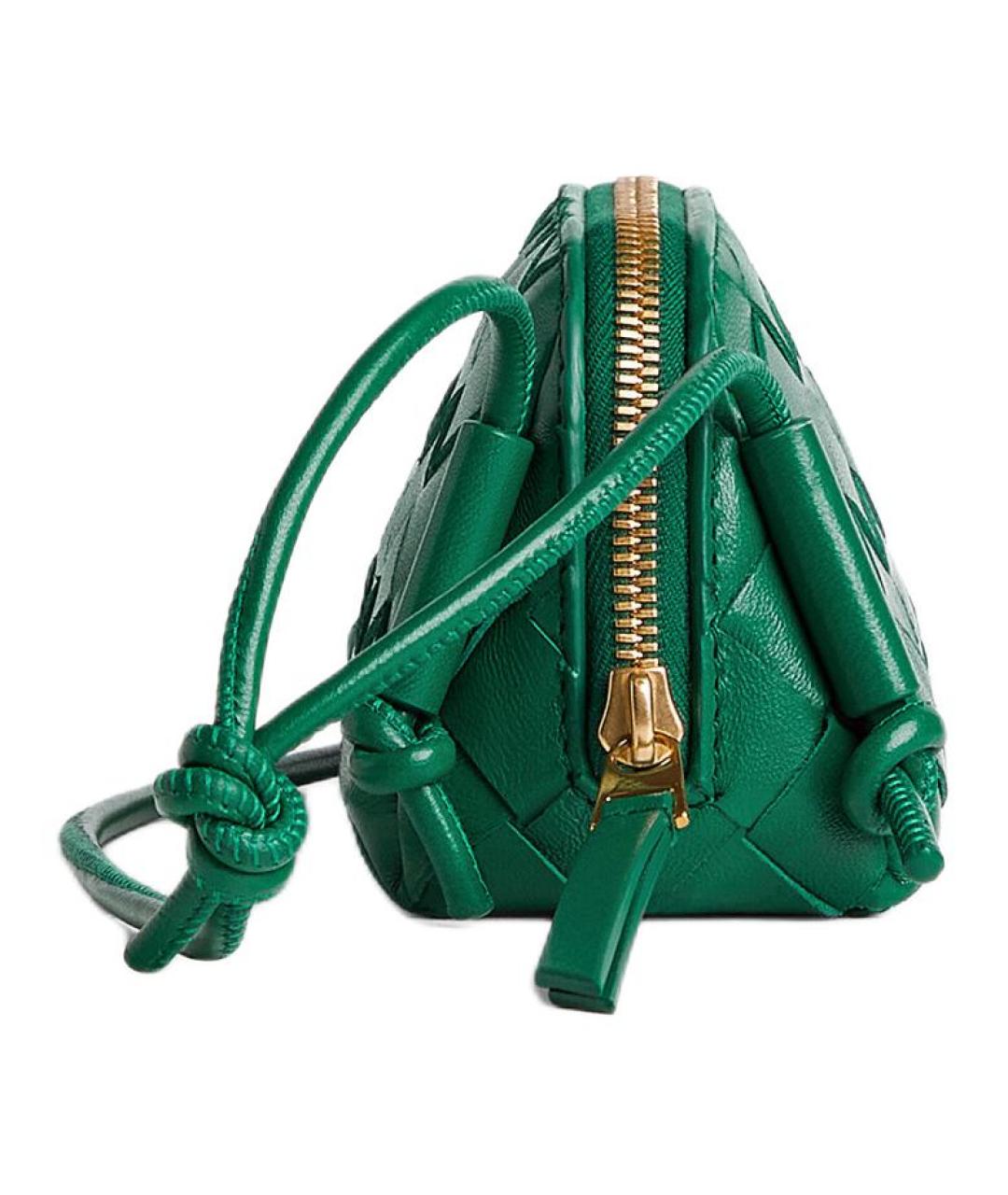BOTTEGA VENETA Зеленая кожаная сумка через плечо, фото 2