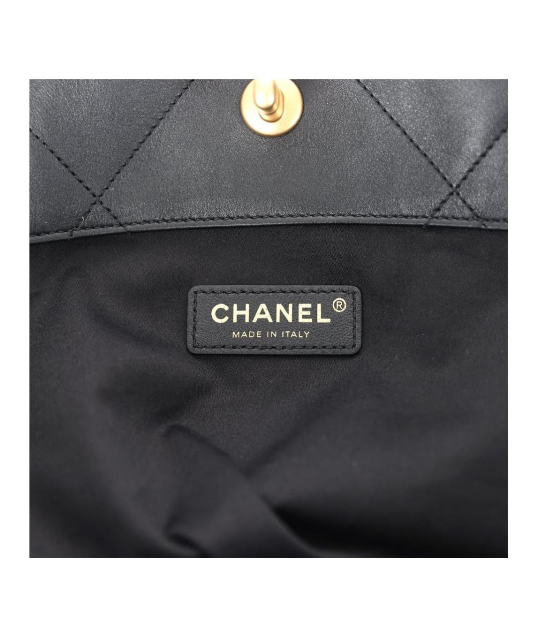 CHANEL Черная кожаная сумка через плечо, фото 3