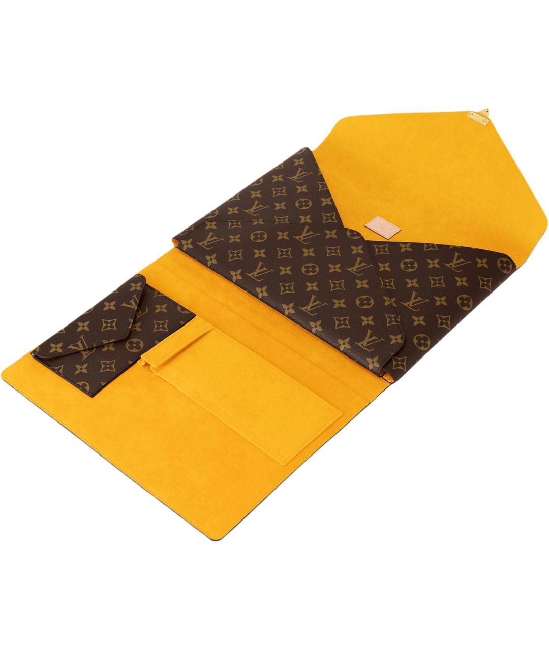 LOUIS VUITTON Коричневая косметичка, фото 5