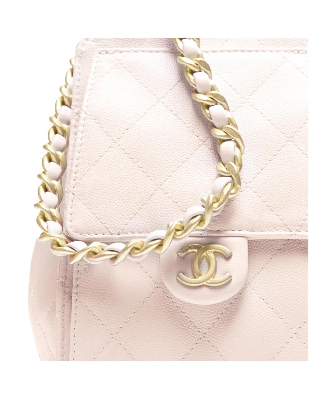 CHANEL Розовая кожаная сумка через плечо, фото 4