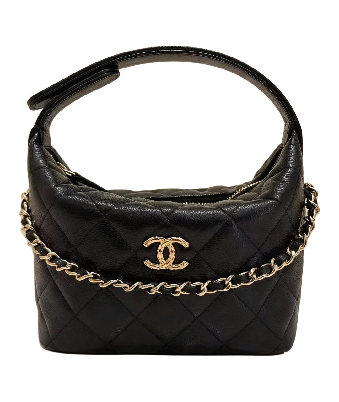 CHANEL Черная кожаная сумка через плечо, фото 1