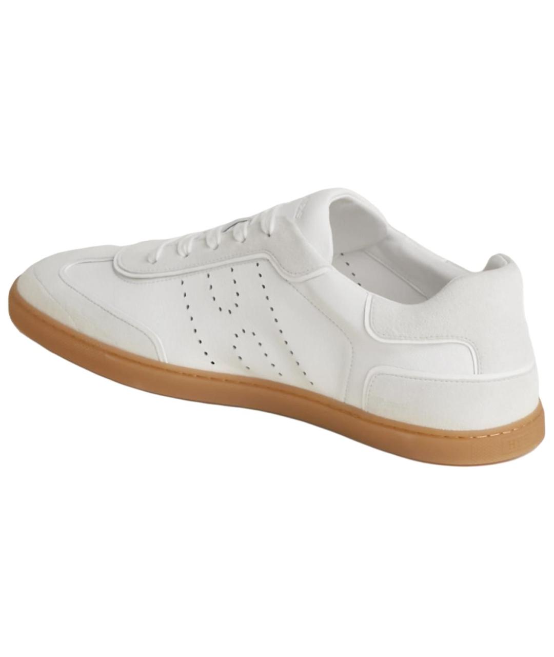 HERMES Белые кожаные низкие кроссовки / кеды, фото 5