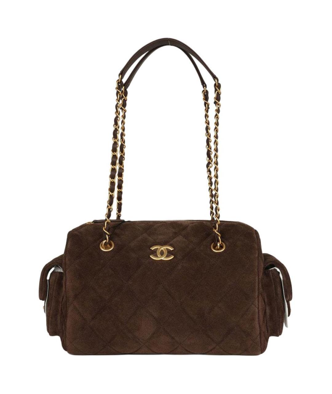 CHANEL Коричневая кожаная сумка через плечо, фото 1