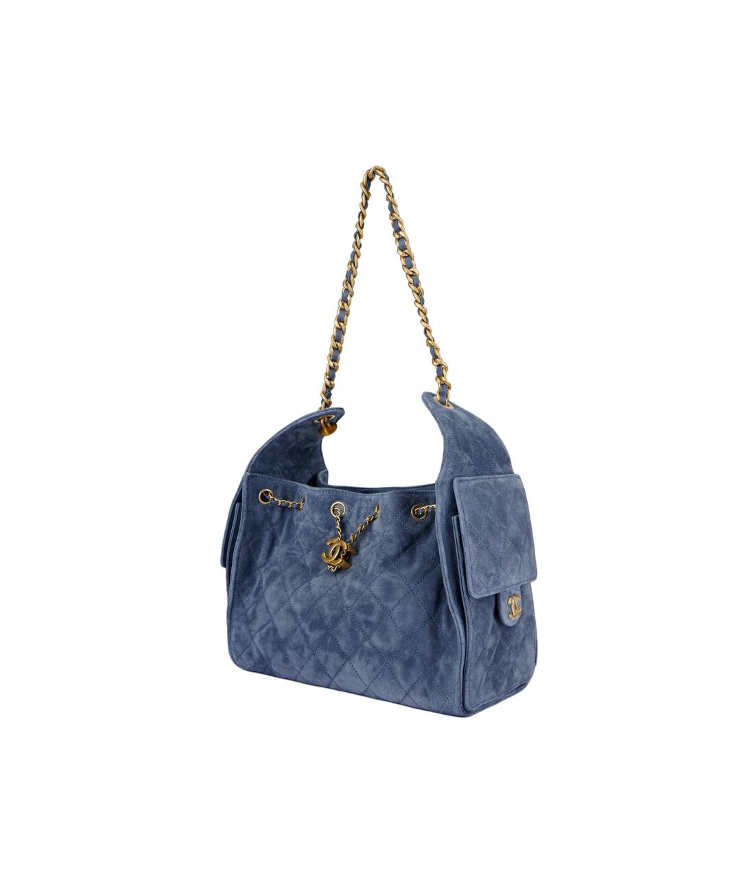 CHANEL Синяя сумка через плечо, фото 2