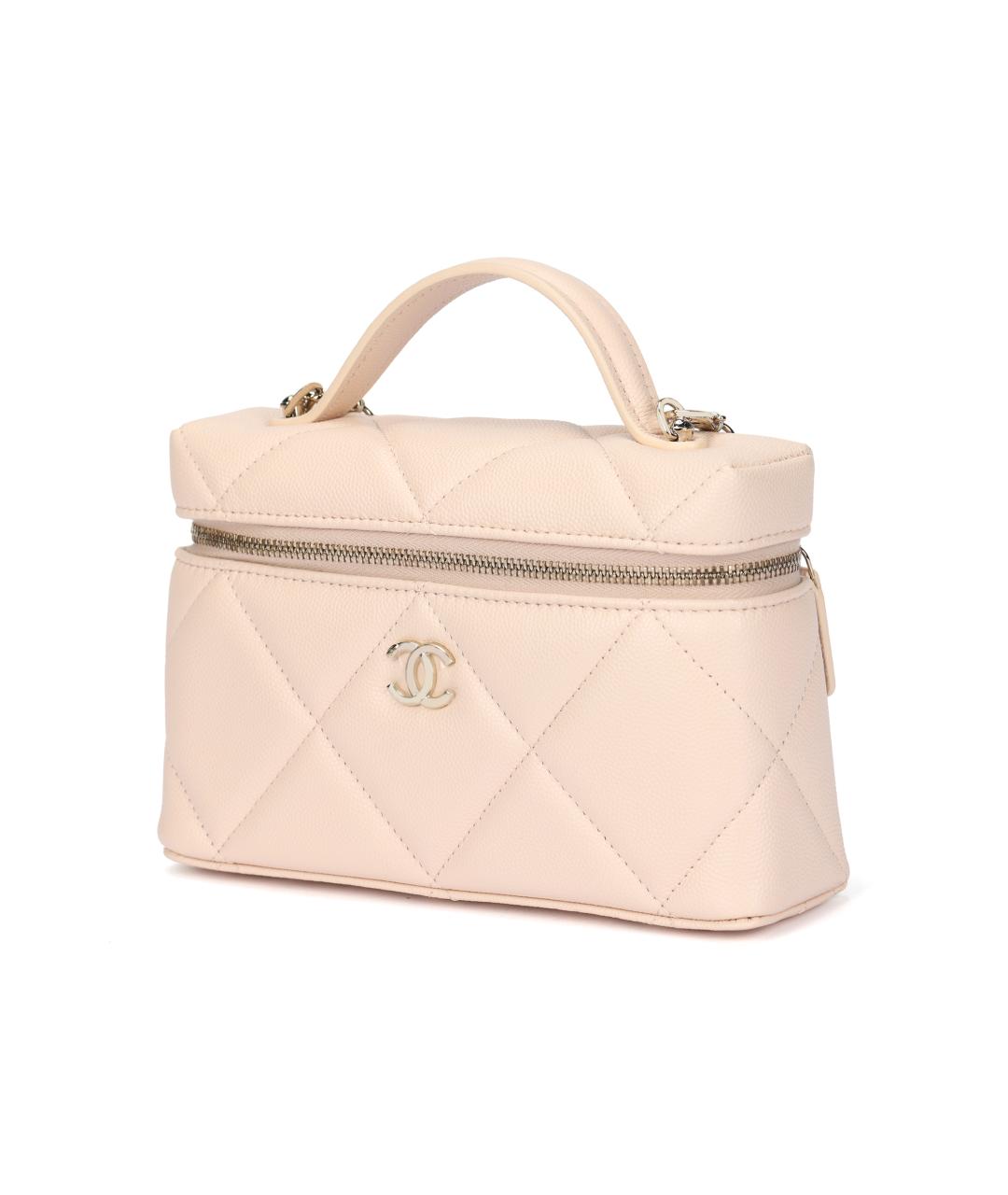 CHANEL Бежевая кожаная сумка через плечо, фото 2