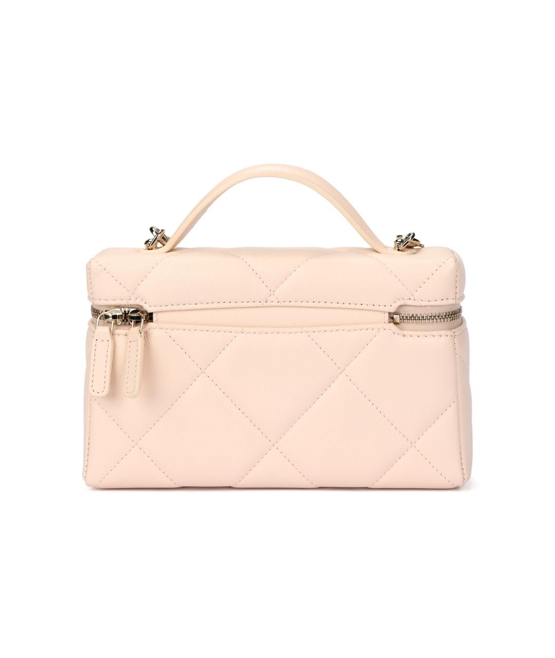 CHANEL Бежевая кожаная сумка через плечо, фото 3