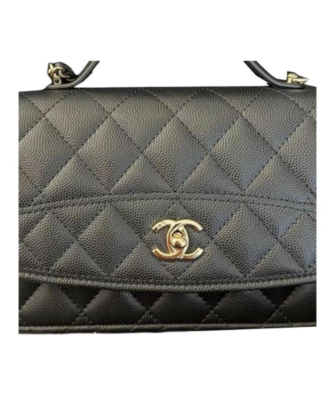 CHANEL Черная кожаная сумка через плечо, фото 4