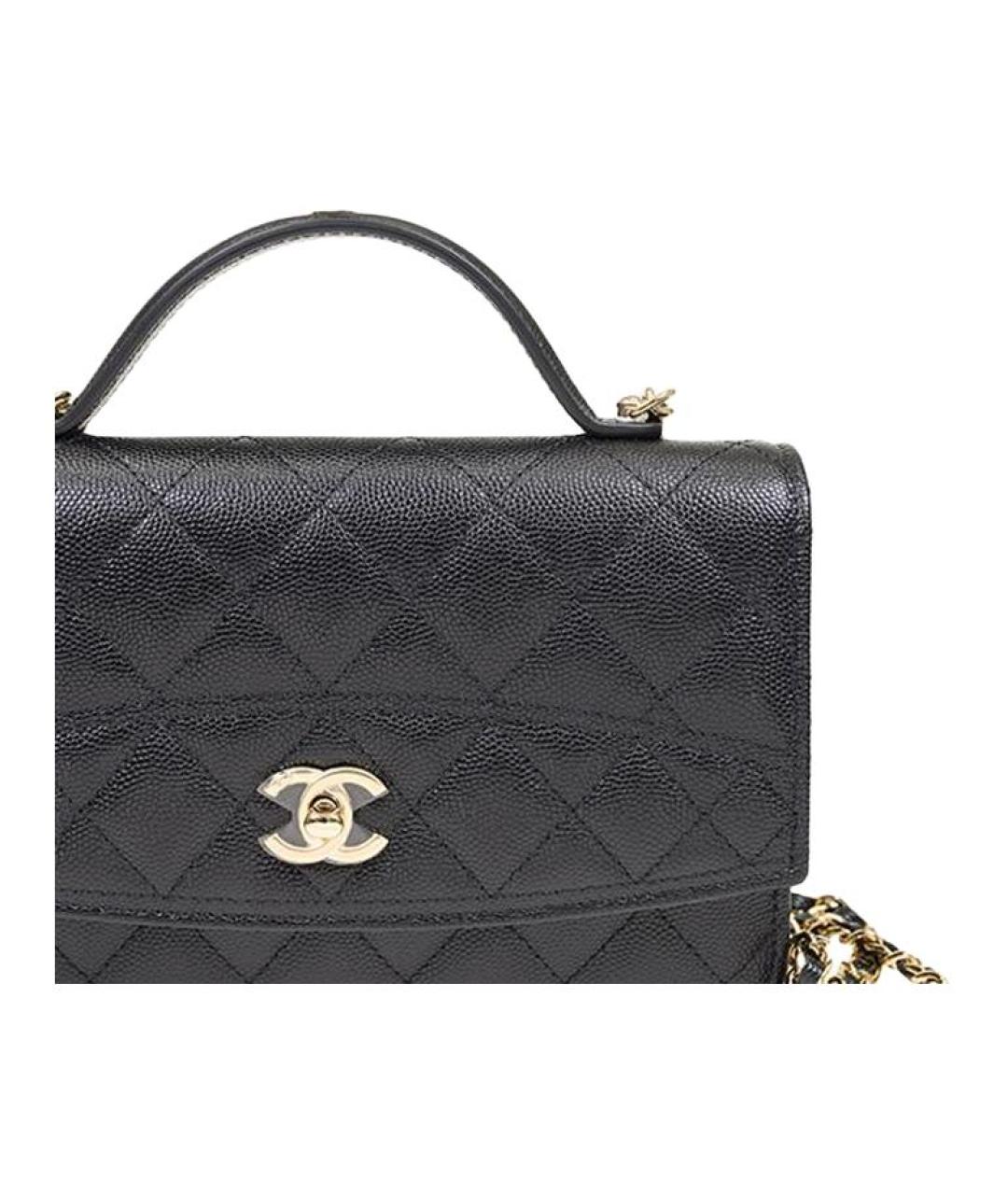 CHANEL Черная кожаная сумка через плечо, фото 5