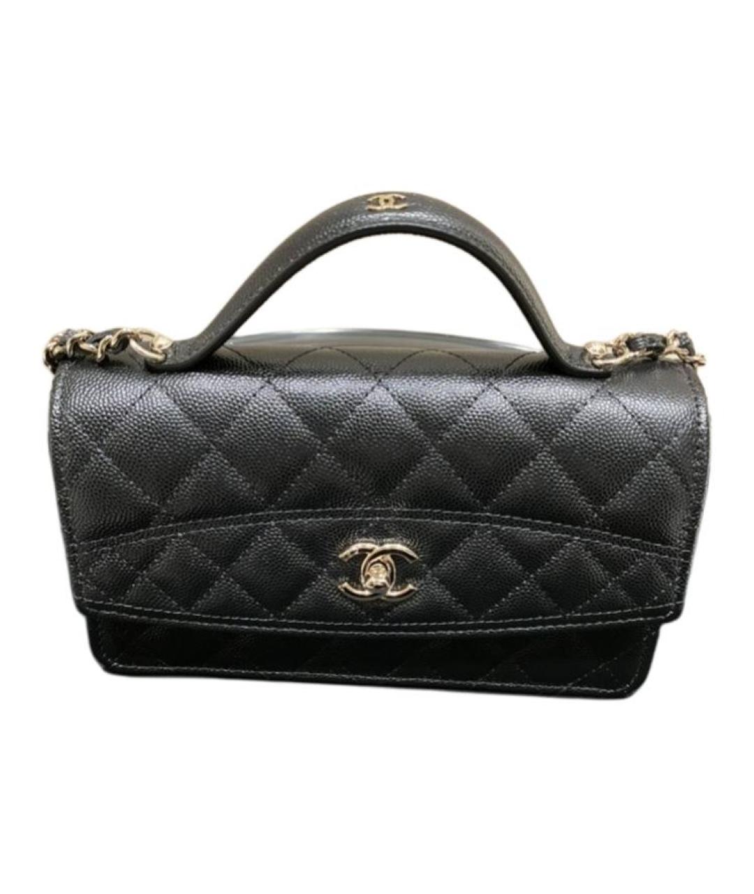 CHANEL Черная кожаная сумка через плечо, фото 3