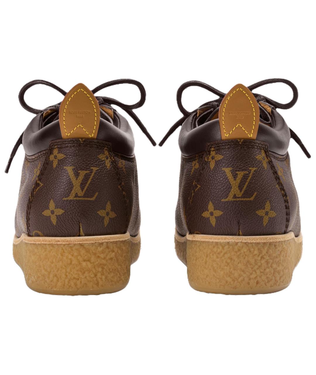 LOUIS VUITTON Коричневые кожаные низкие ботинки, фото 5