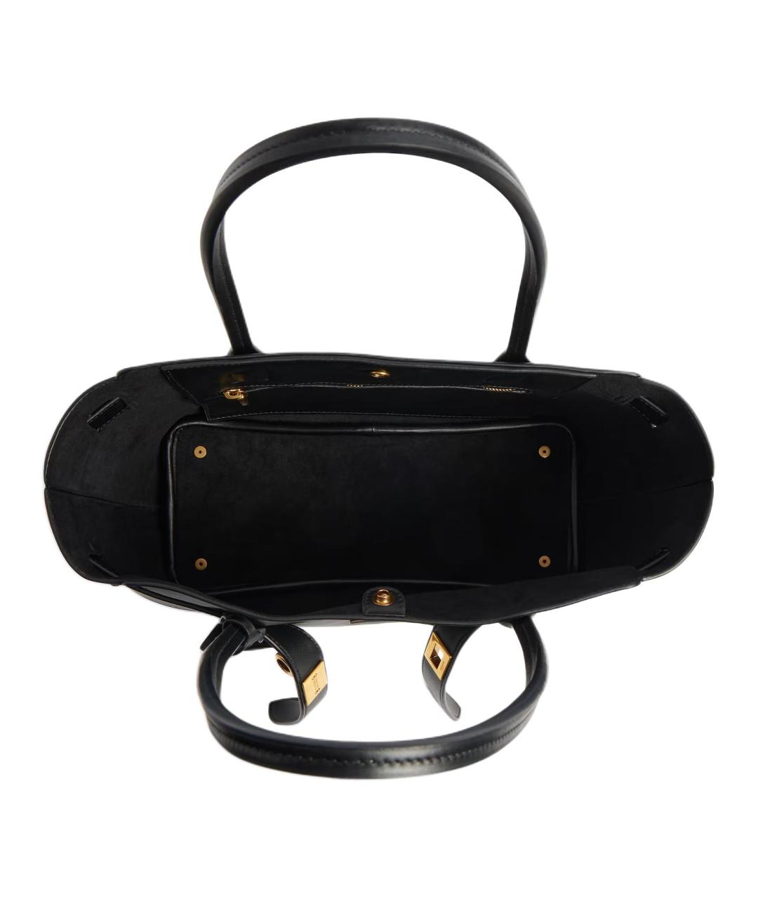 BALENCIAGA Черная кожаная сумка через плечо, фото 4