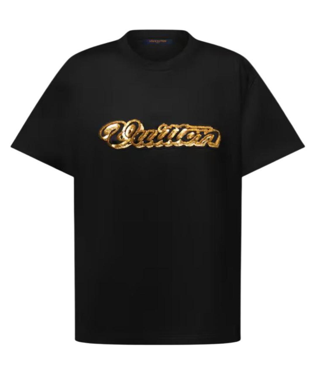 LOUIS VUITTON Черная хлопковая футболка, фото 1