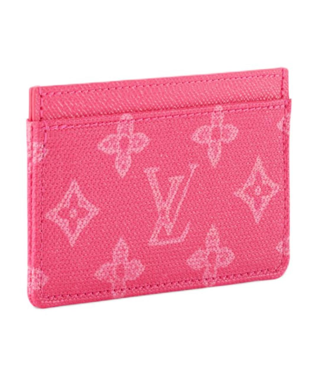 LOUIS VUITTON Розовый кожаный кардхолдер, фото 2