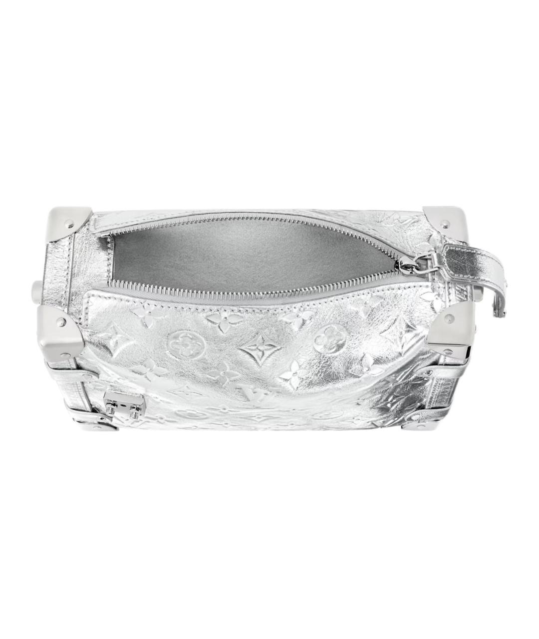 LOUIS VUITTON Серебряная кожаная сумка через плечо, фото 4