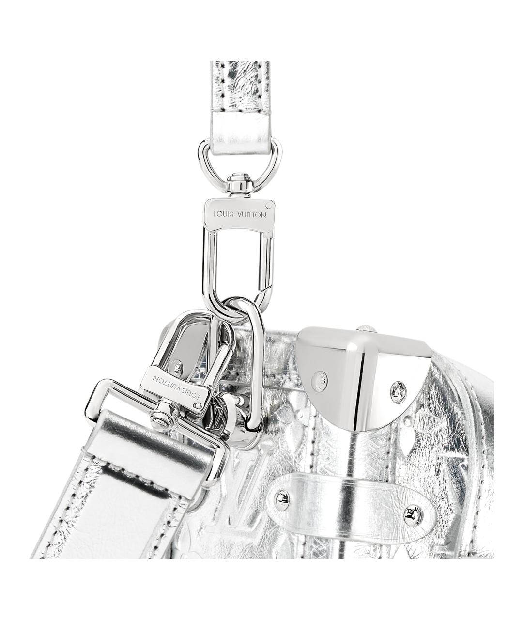 LOUIS VUITTON Серебряная кожаная сумка через плечо, фото 5
