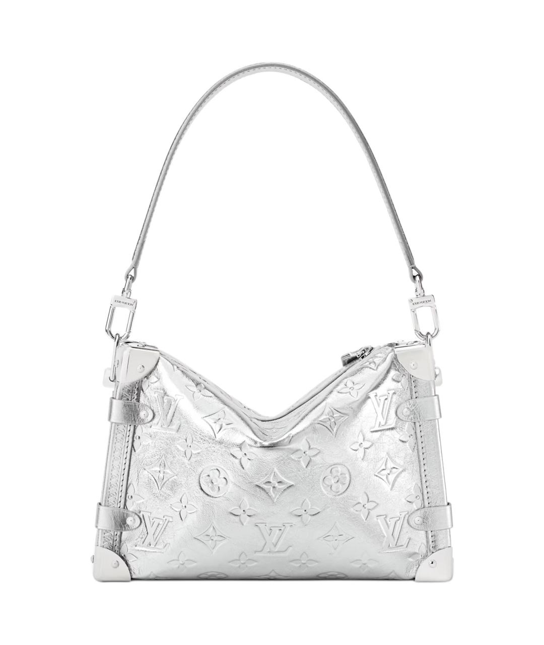 LOUIS VUITTON Серебряная кожаная сумка через плечо, фото 3