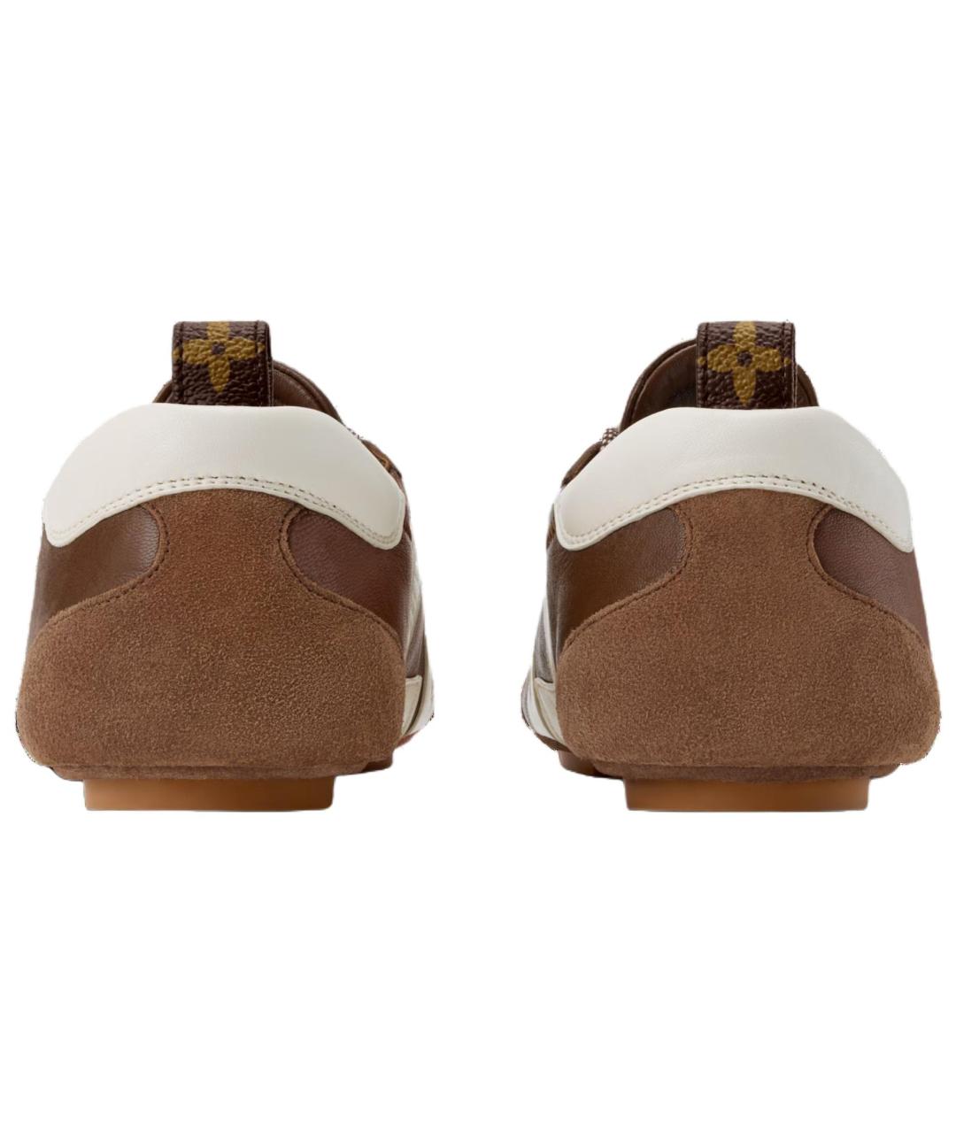 LOUIS VUITTON Коричневые кожаные кеды, фото 5