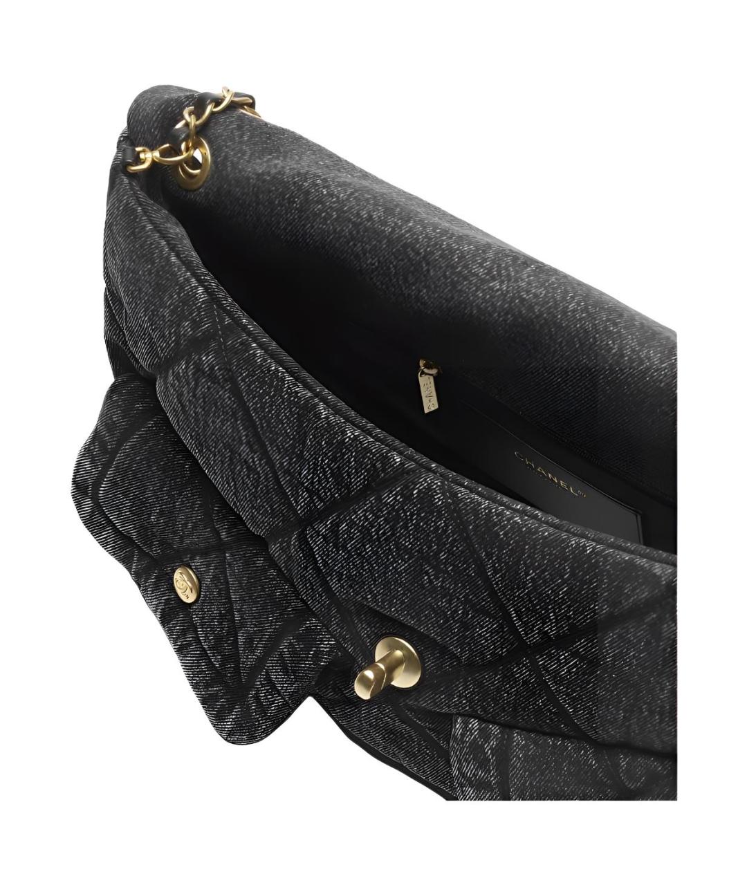 CHANEL Черная деним сумка через плечо, фото 4