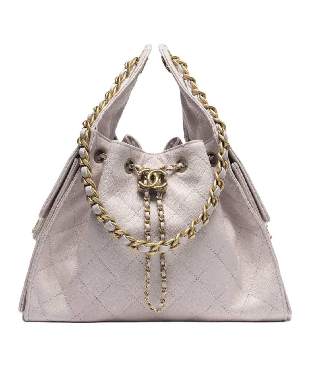 CHANEL Серая кожаная сумка через плечо, фото 1