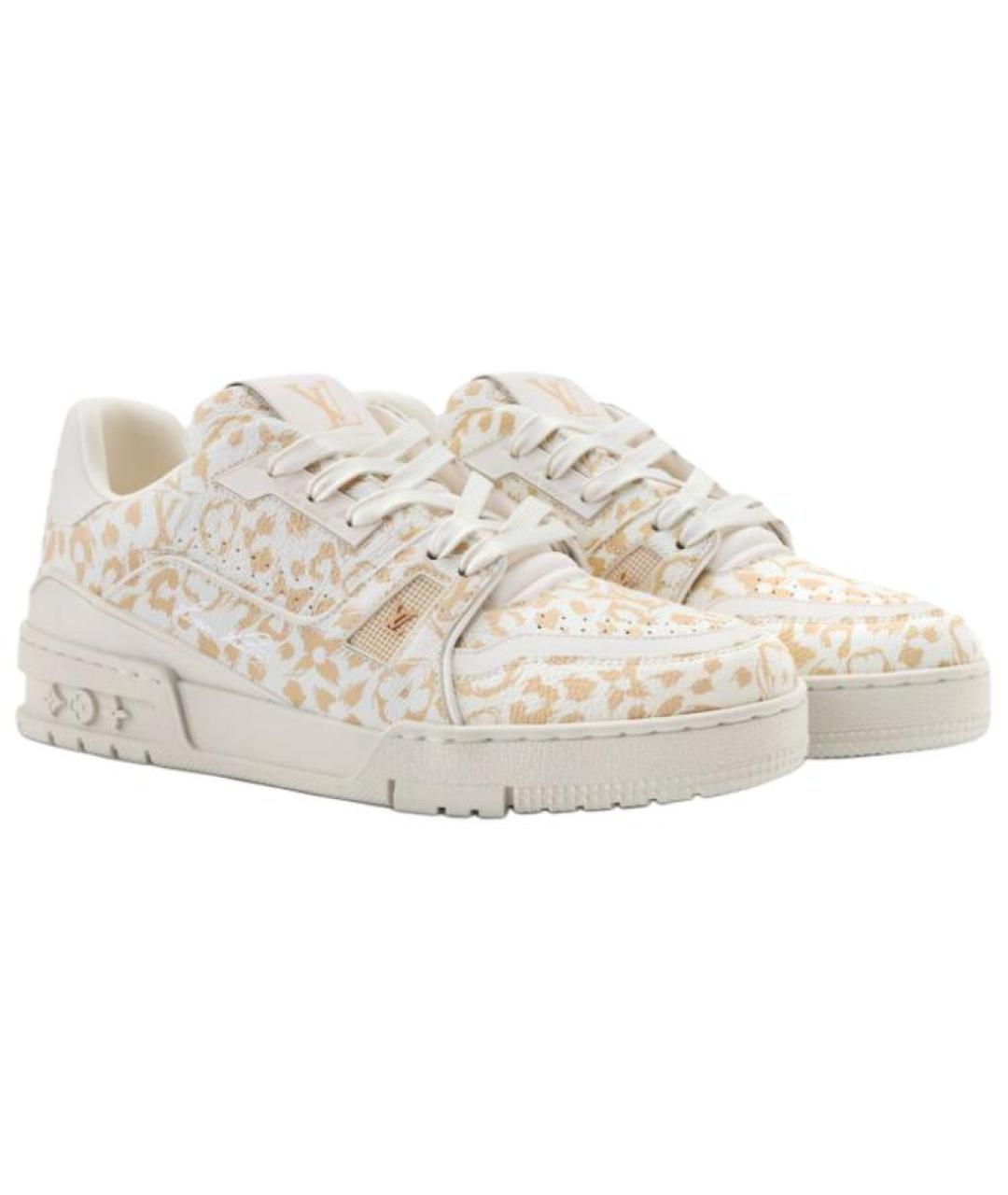 LOUIS VUITTON Коричневые кожаные кроссовки, фото 3