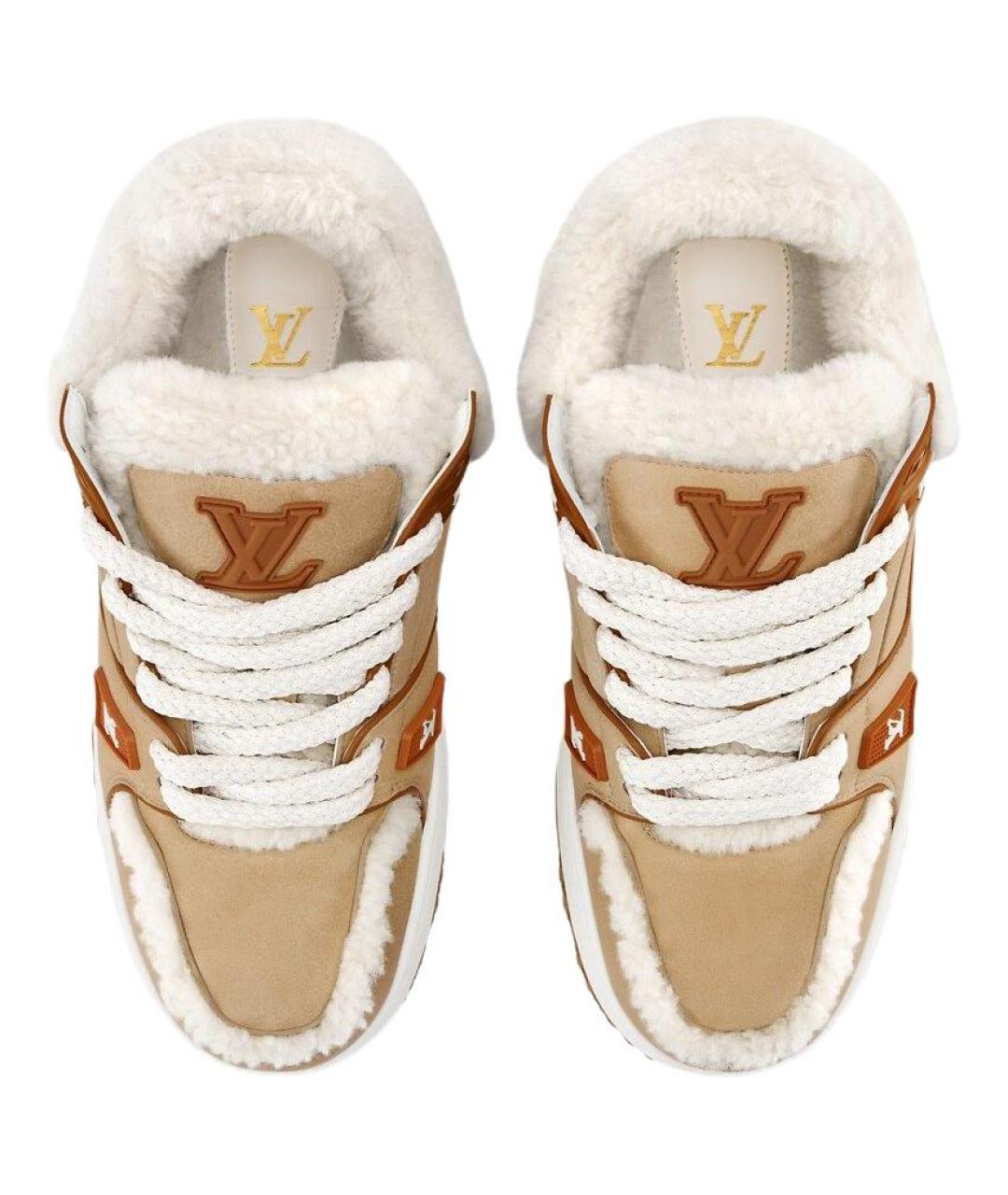 LOUIS VUITTON Бежевые кроссовки, фото 4