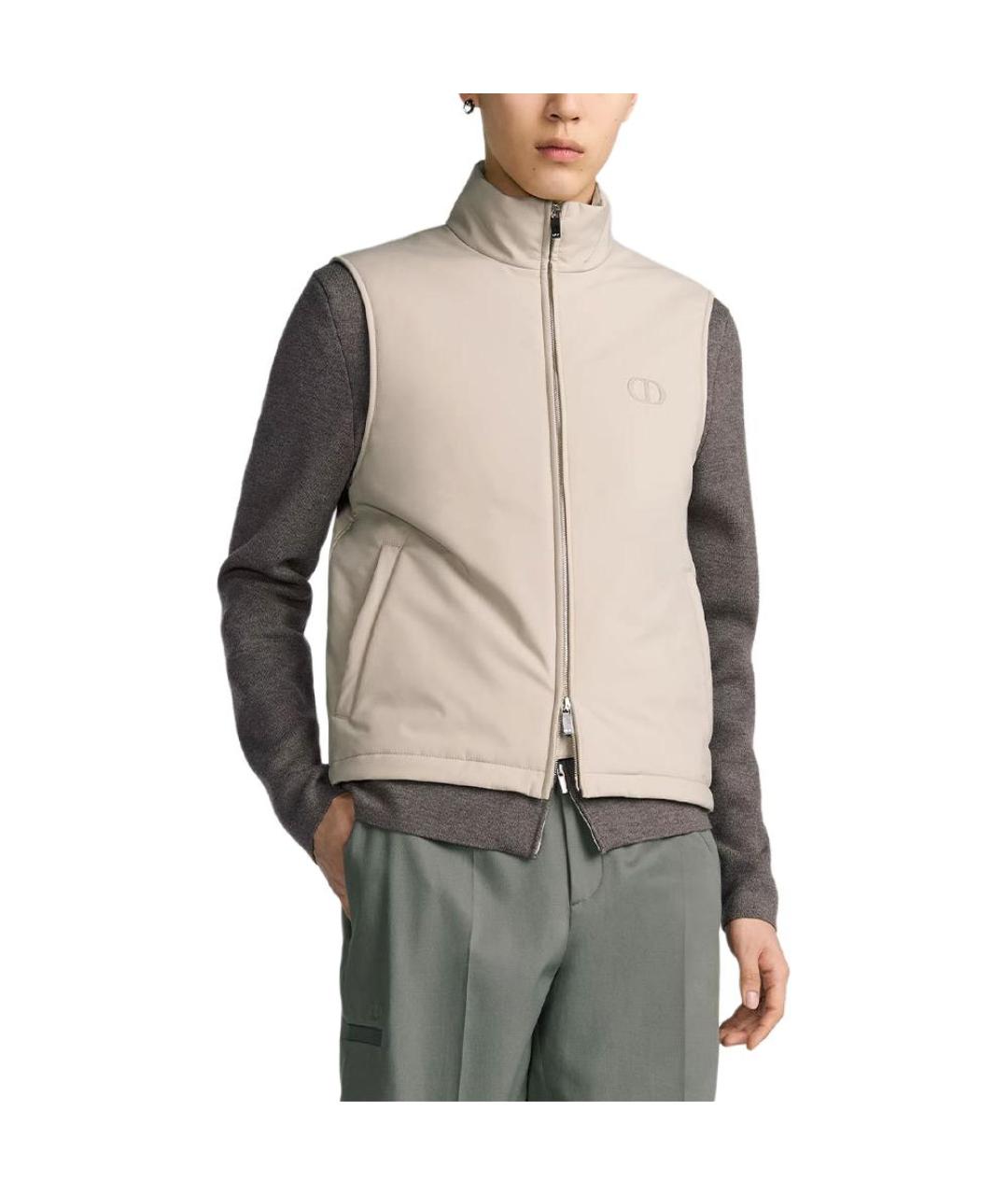 CHRISTIAN DIOR Бежевый жилет, фото 4