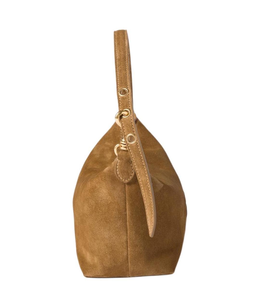 MIU MIU Коричневая замшевая сумка через плечо, фото 3