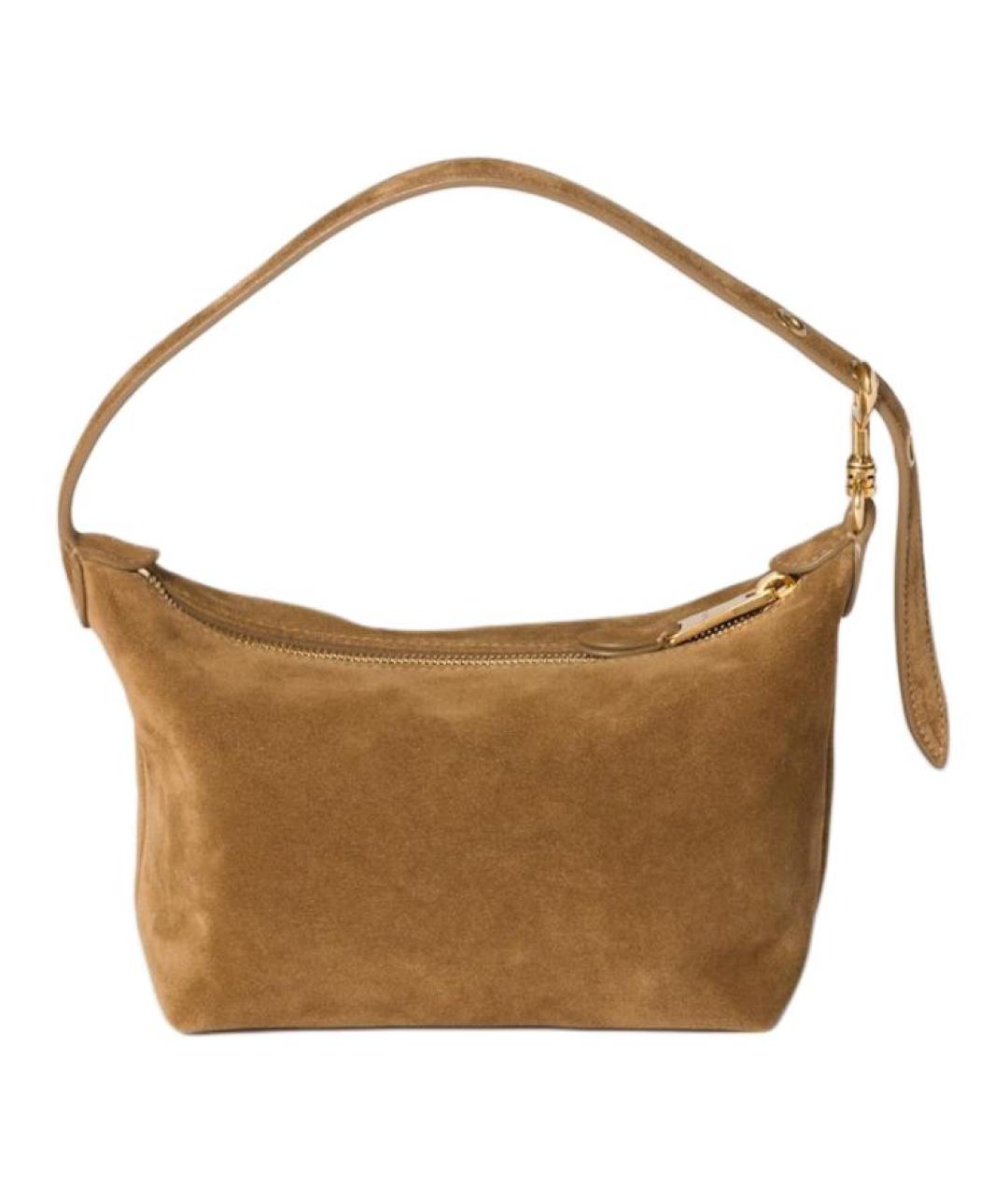 MIU MIU Коричневая замшевая сумка через плечо, фото 4