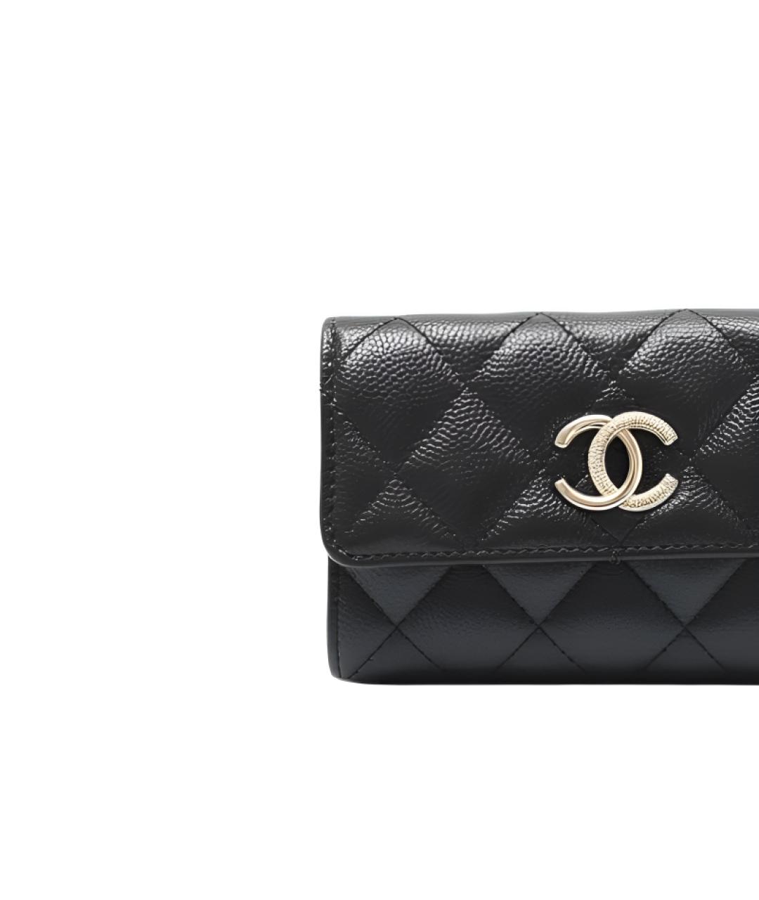 CHANEL Черный кожаный кардхолдер, фото 3