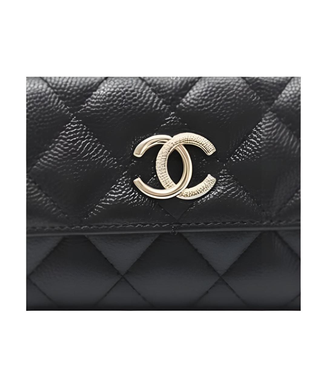 CHANEL Черный кожаный кардхолдер, фото 4