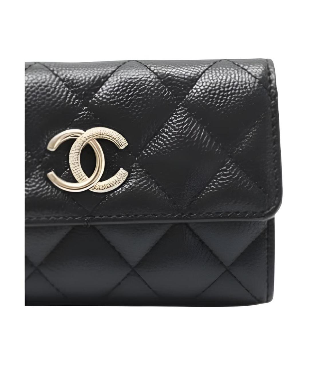 CHANEL Черный кожаный кардхолдер, фото 5