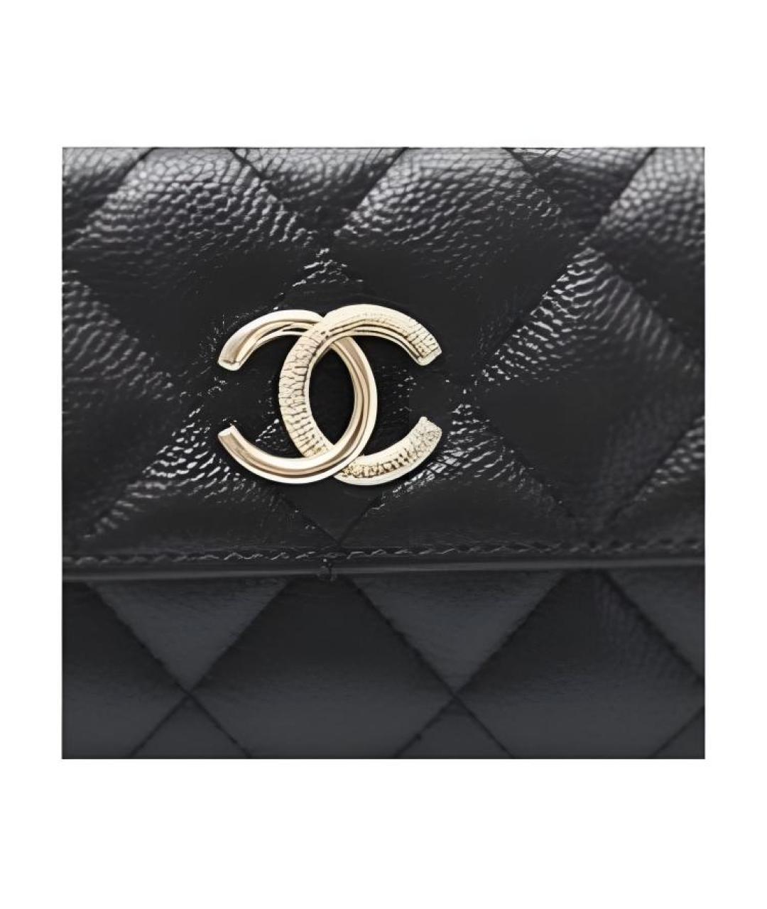 CHANEL Черный кожаный кардхолдер, фото 2