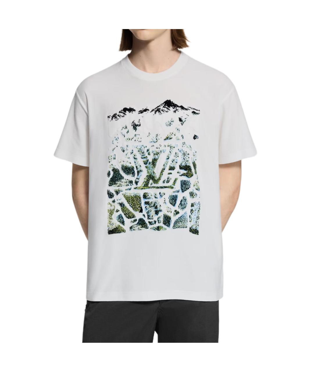 LOUIS VUITTON Белая хлопковая футболка, фото 2